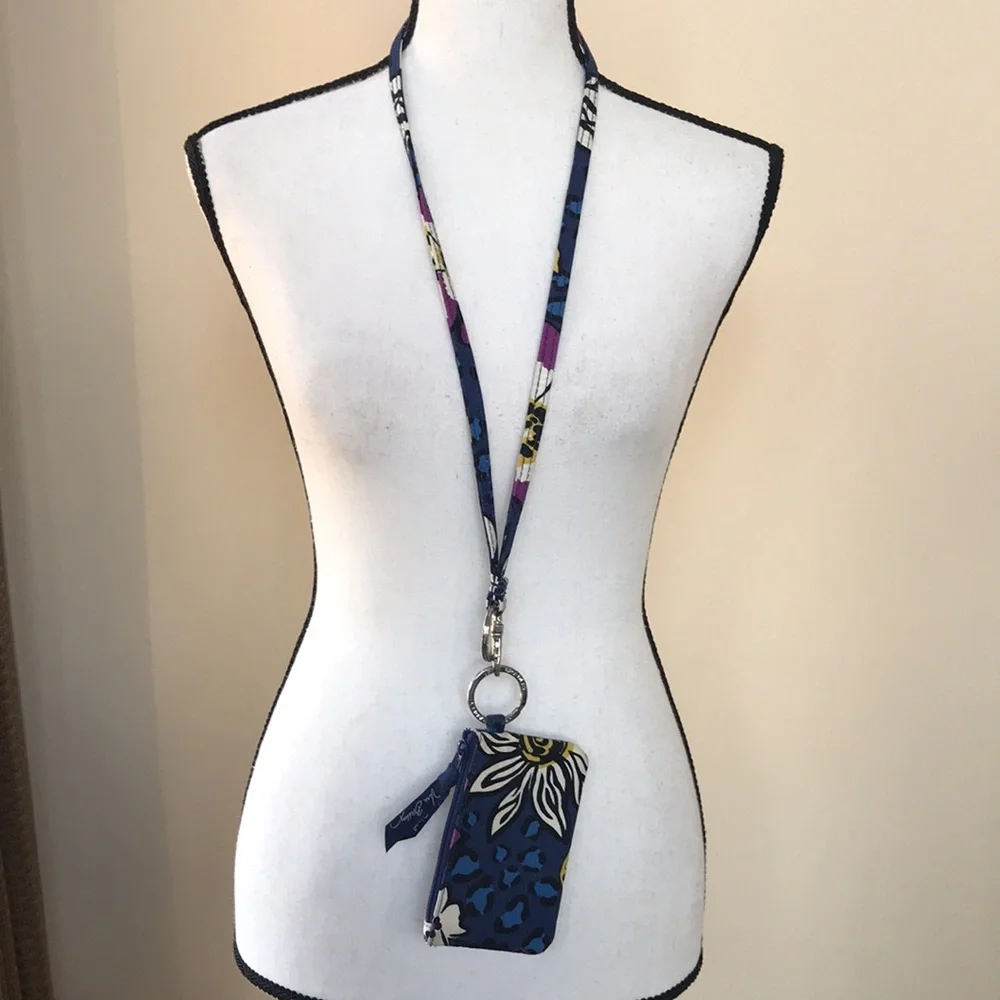Vera Bradley Bright Floral ID Case and Lanyard - Picture 9 of 11